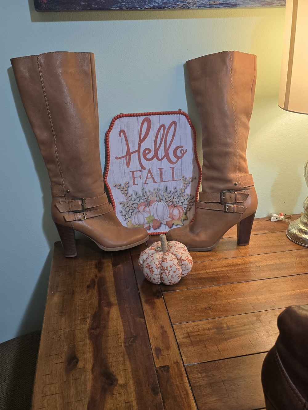 Nine West Leather Buckle Boots
